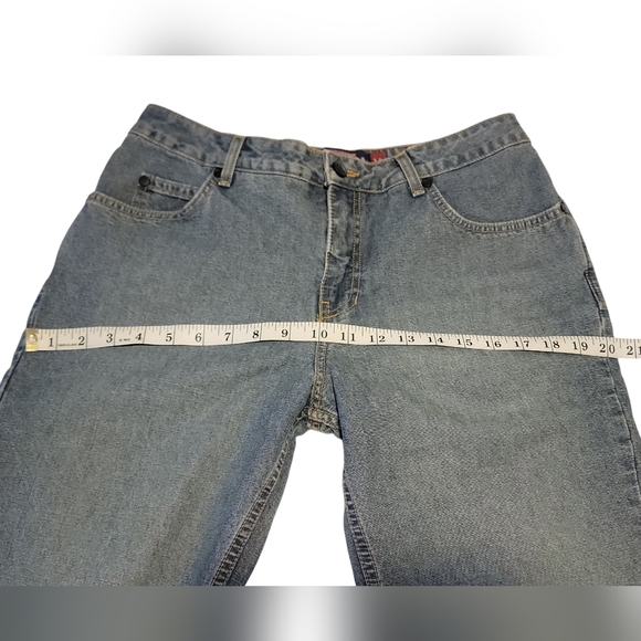 Quicksilver Roxy Vintage 90's Jeans Flared Size 11 Juniors Light Wash Blue - Picture 9 of 12